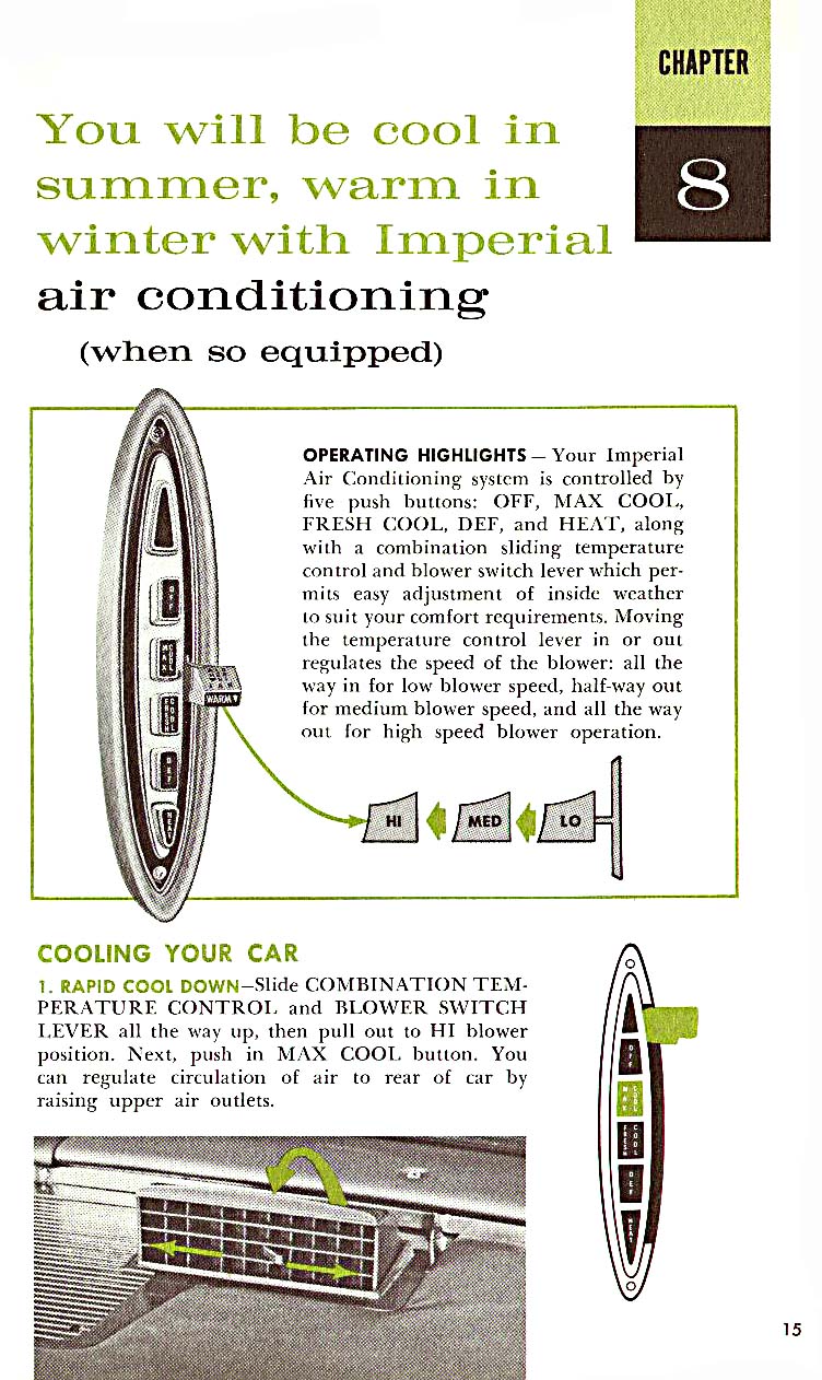 1961 Chrysler Imperial Owners Manual Page 31